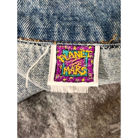 Vintage Planet Mars Peanut M&M Denim Jacket Men's L - Picture 9 of 9